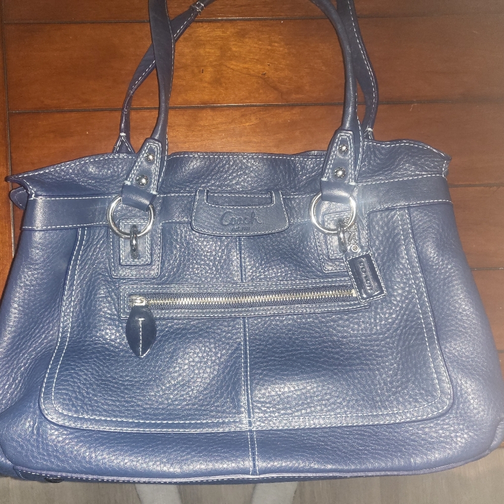 Navy blue Coach purse